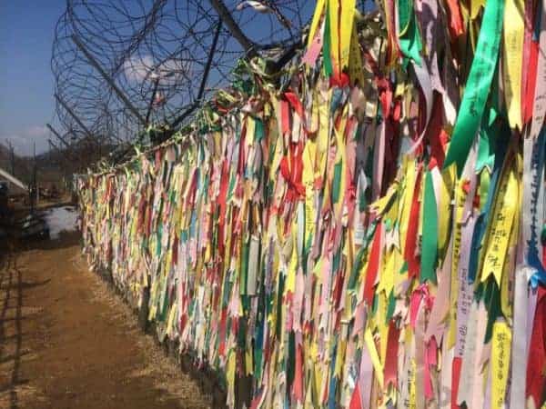 DMZ tour: Ribbons express hope of a peaceful reconciliation