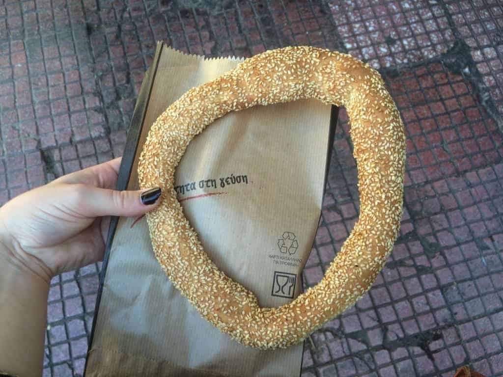 Koulouri is a popular mid-morning snack