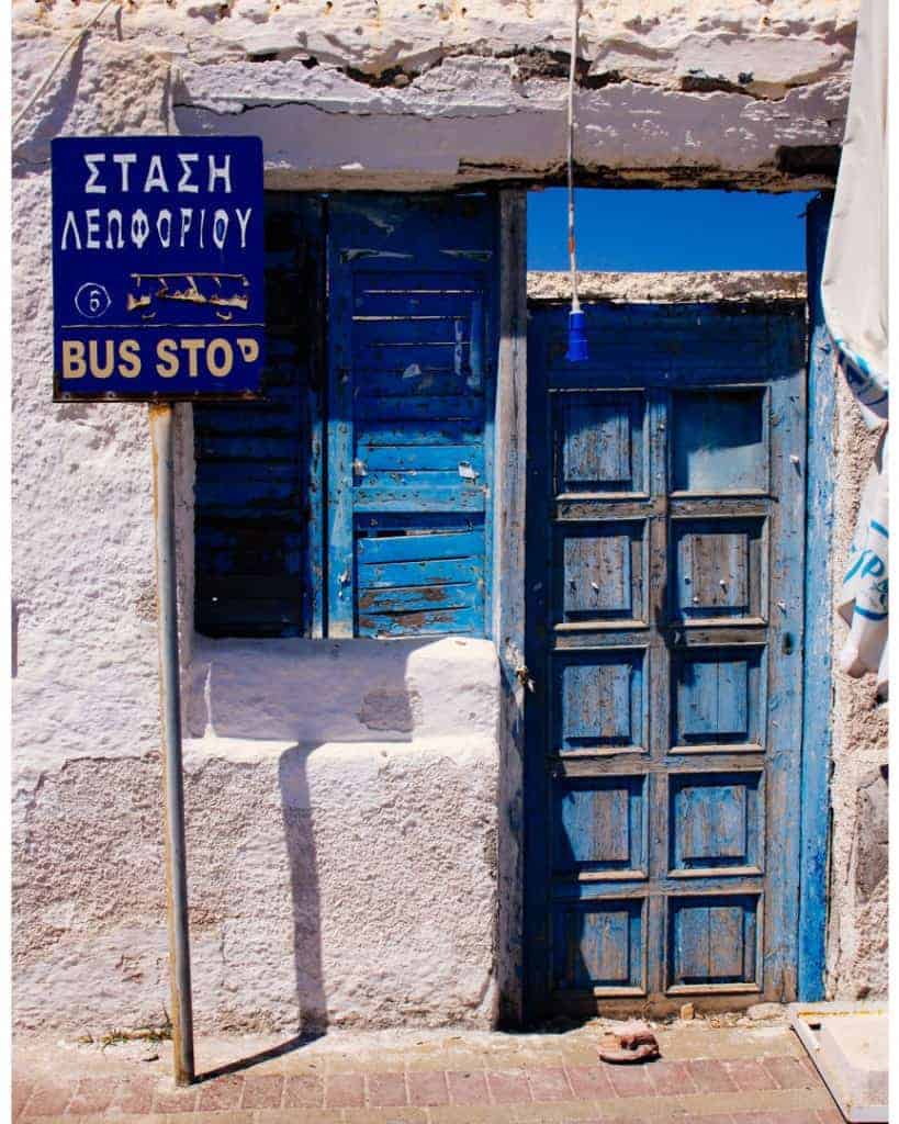 Ever seen a more Greek bus stop?