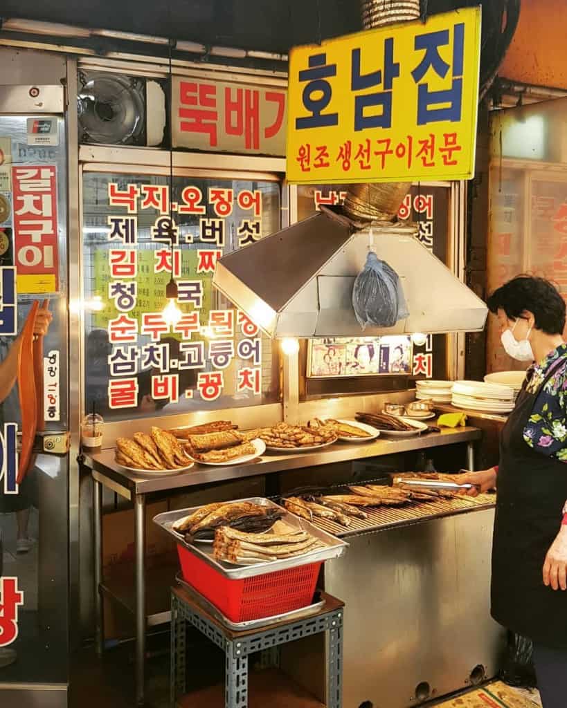 A Street Vendor in Dongdaemun, Seoul