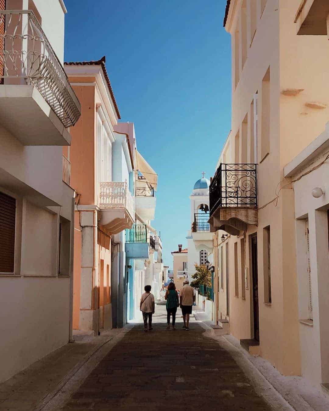 Pastel Coloured Houses of Andros Island 