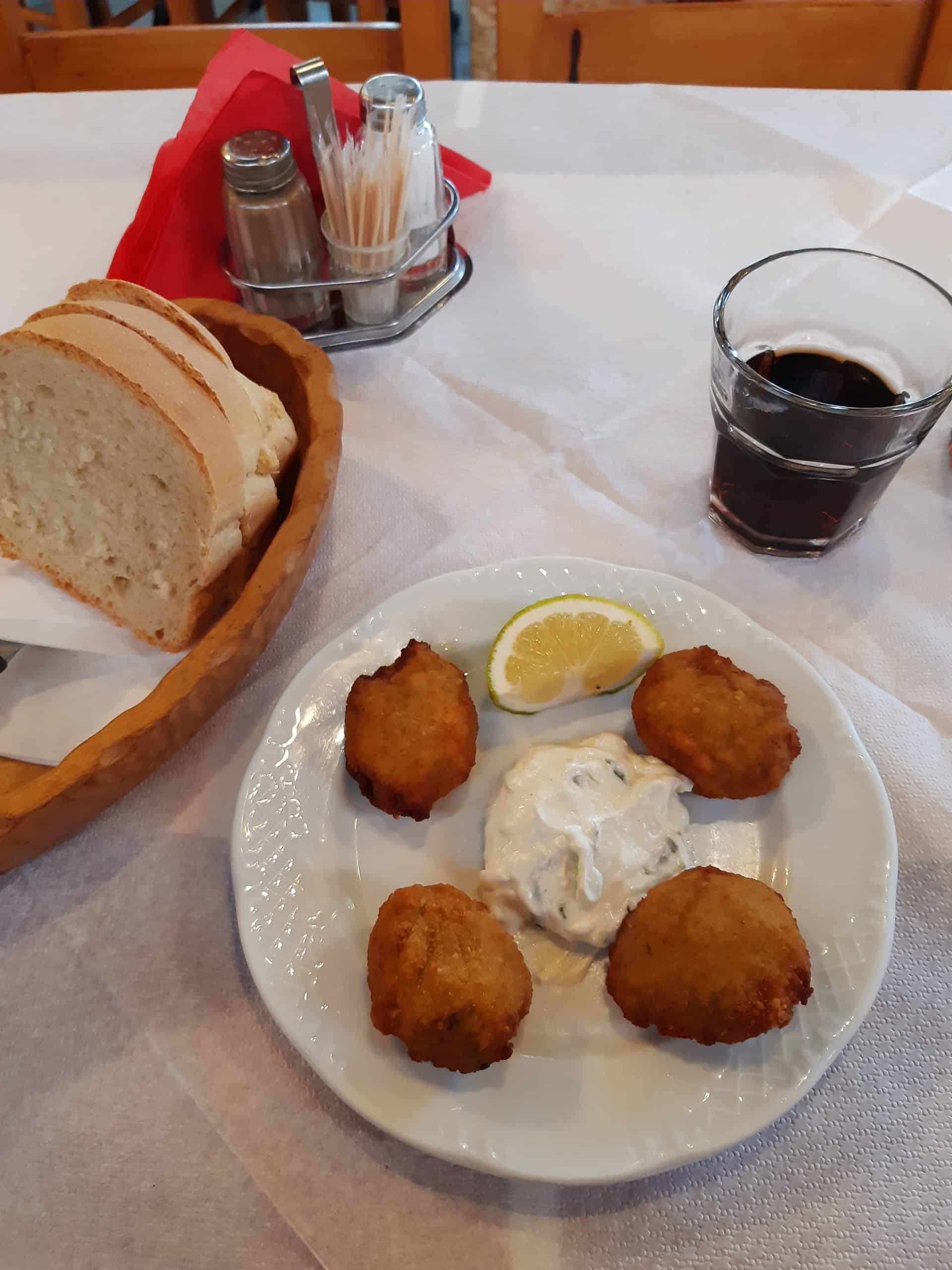 Traditional Greek food: Kolokithokeftedes