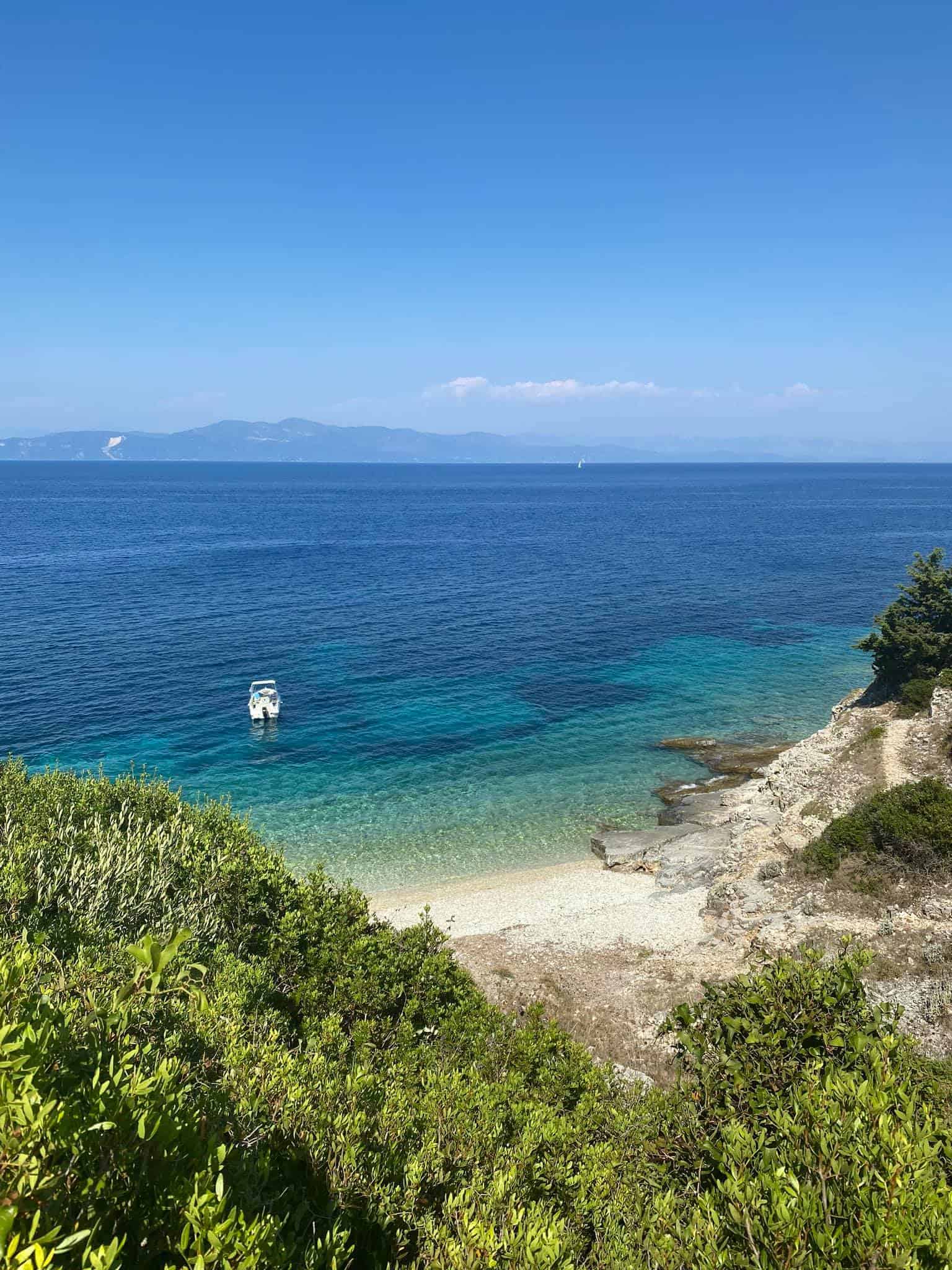 Secluded coves line the eastern coast of Paxos Greece