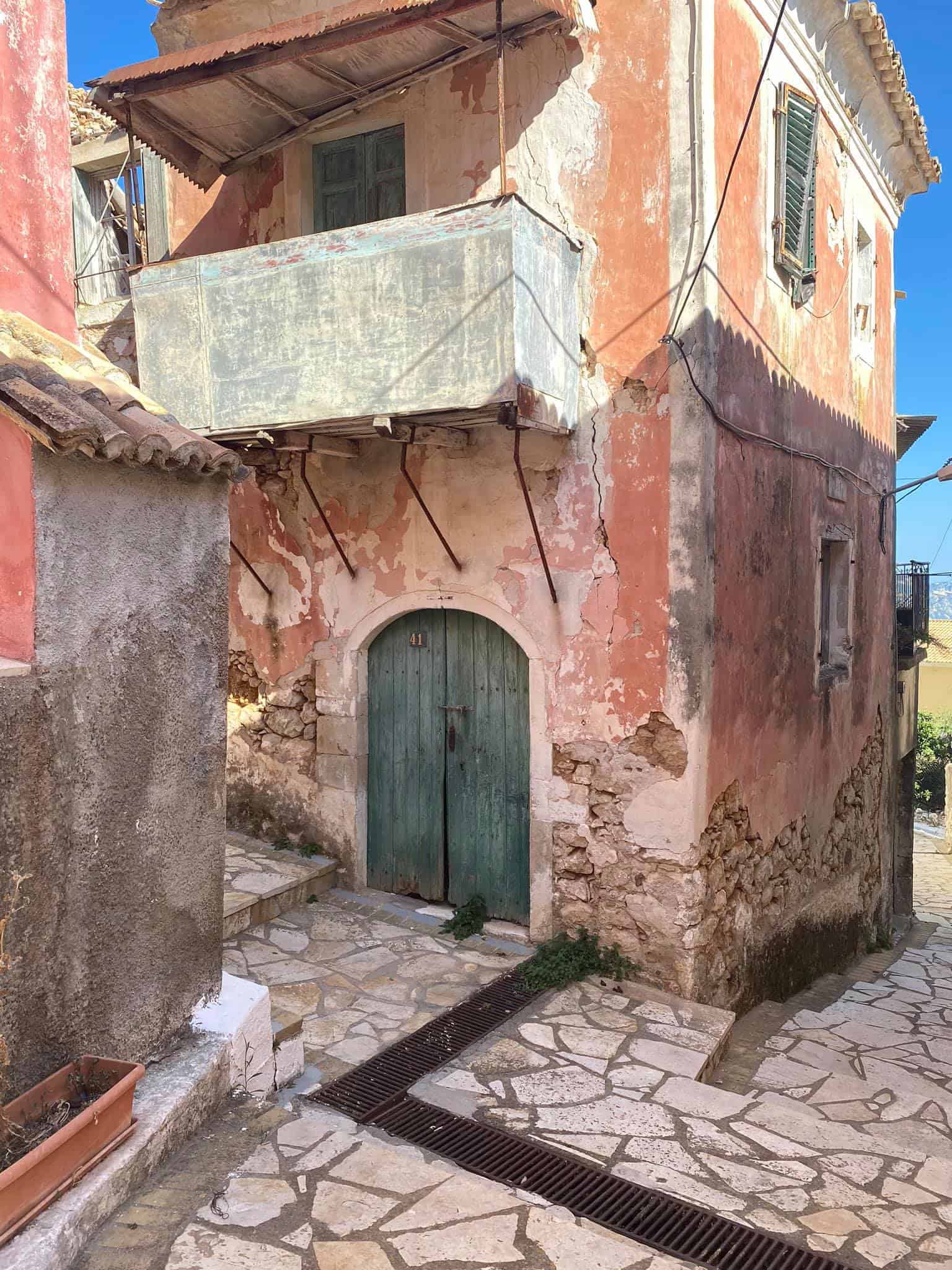 Lakones village is a stopping point on the Corfu Trail