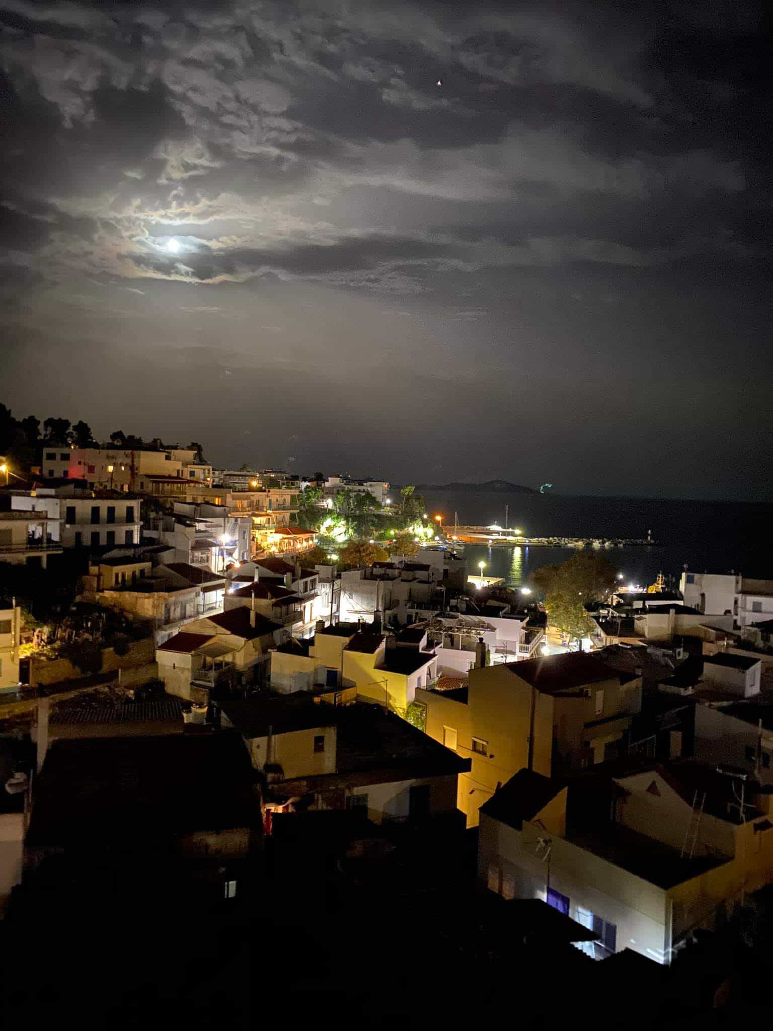 Greek island hopping: Patitiri by night