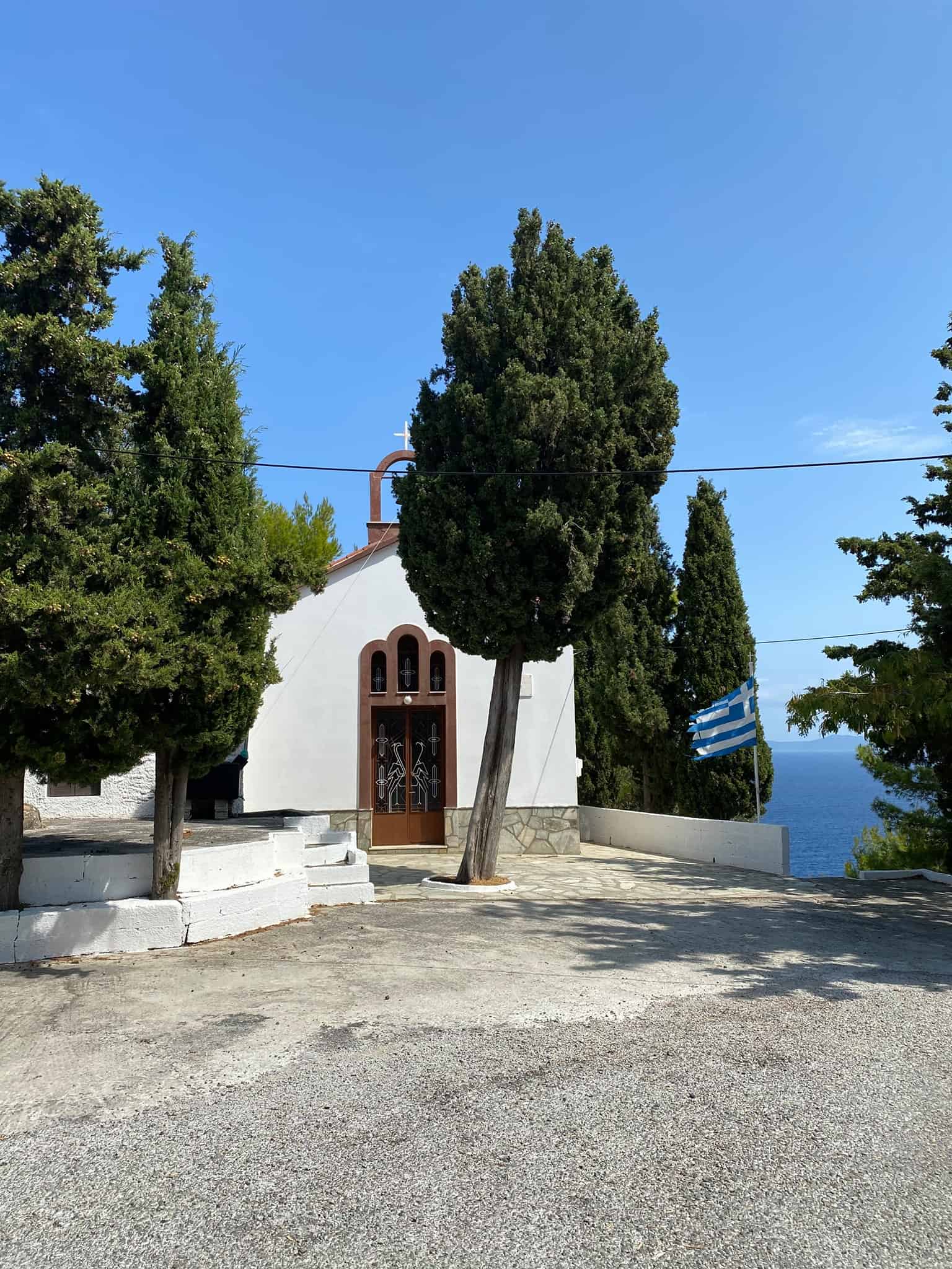 Tiny whitewashed church on the road to Agios Ioannis Kastri