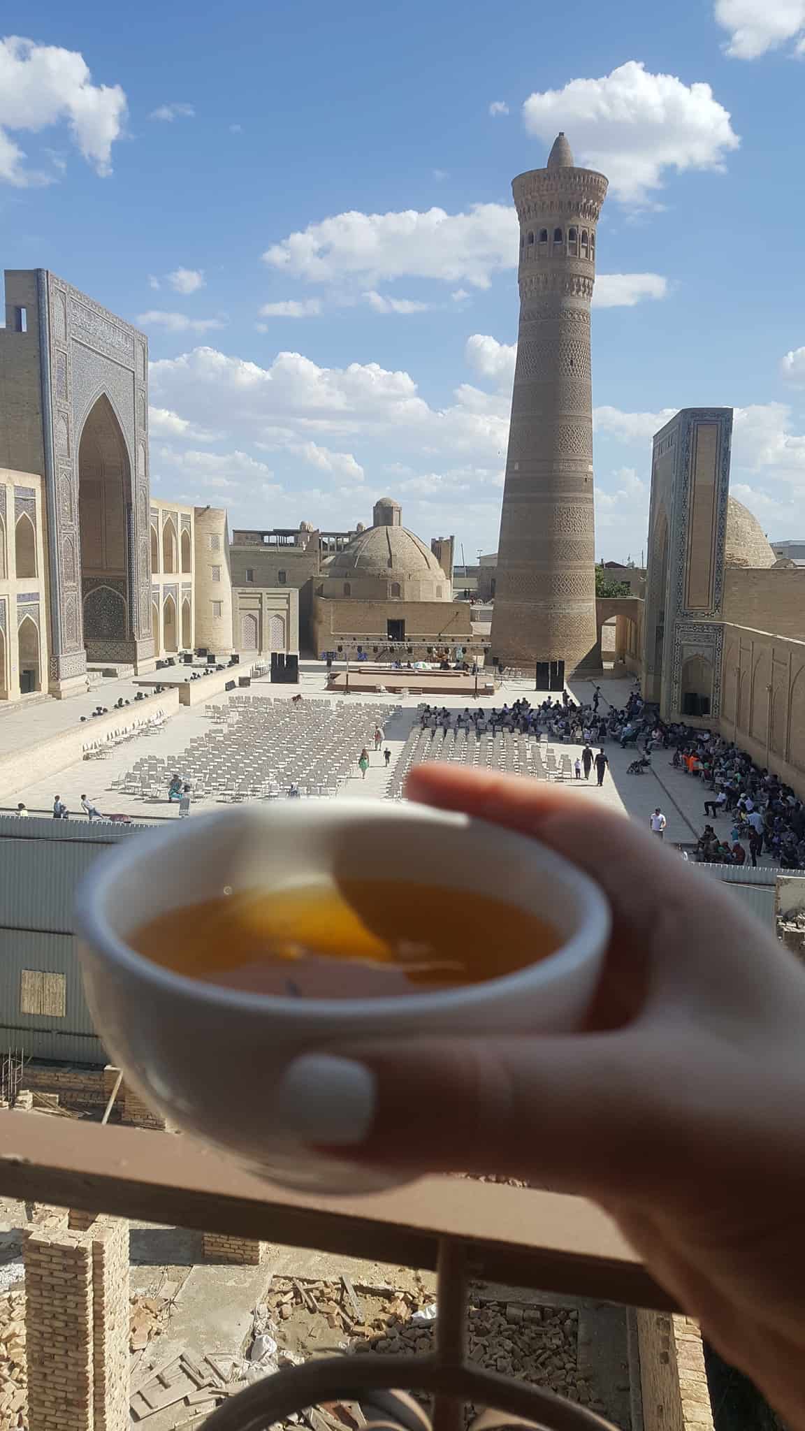 Uzbekistan itinerary: Tea with a view in Bukhara
