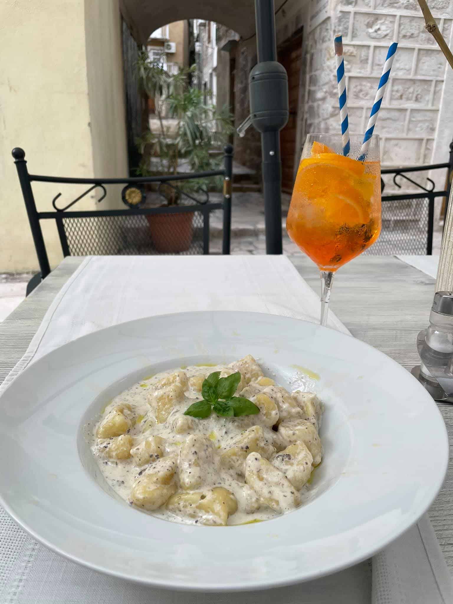 Handmade gnocchi prepared with Croatian truffles