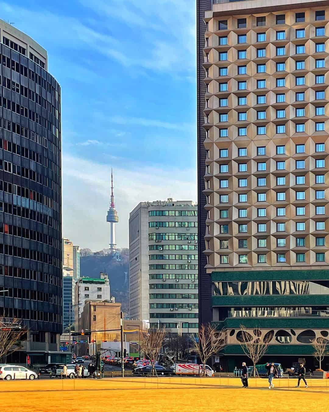 City buildings in South Korea