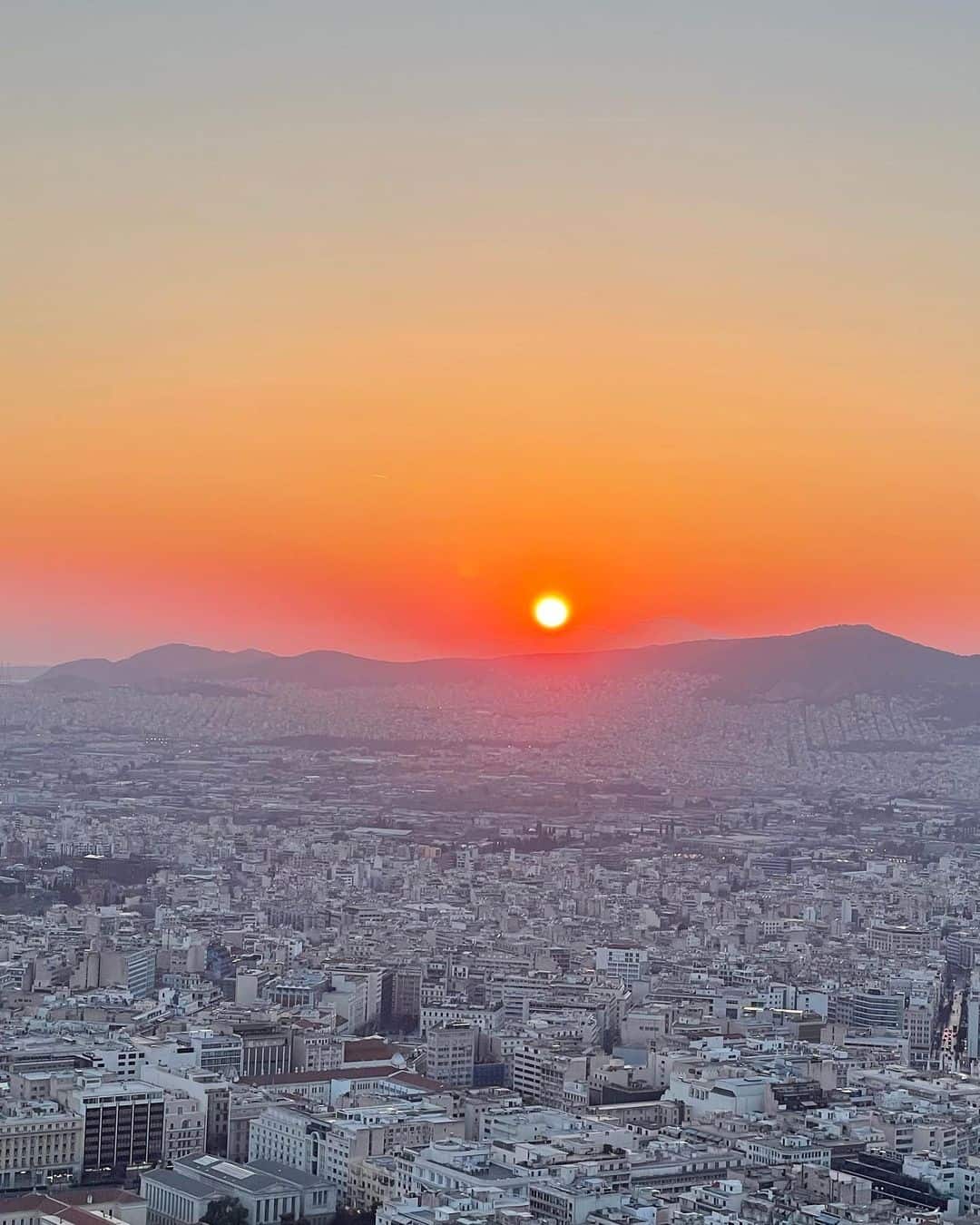 Athens neighborhoods: Sunset from Lycabettus