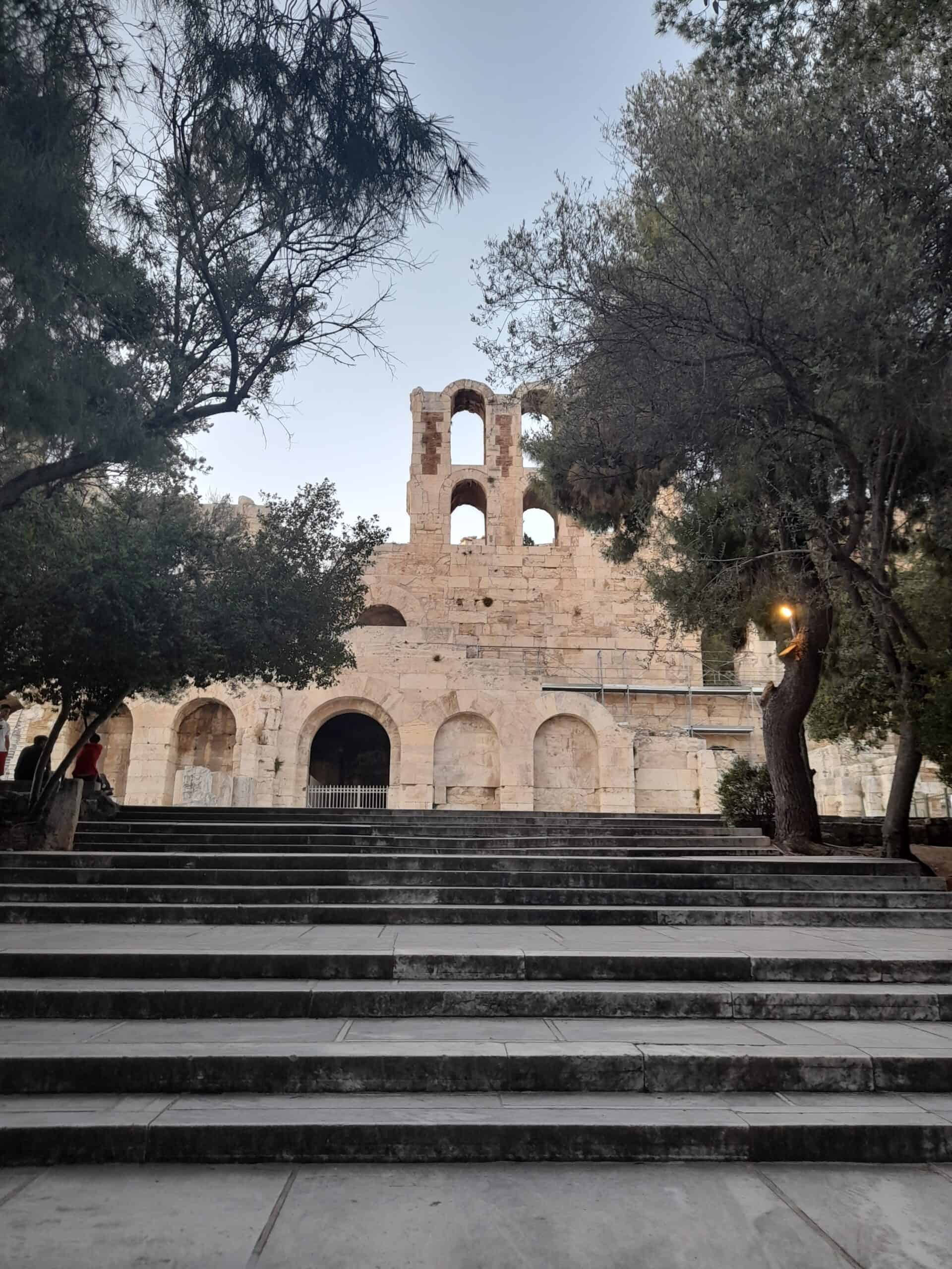 Steps leading to the Odeon of Herodes Atticus - one of the best ruins in Greece