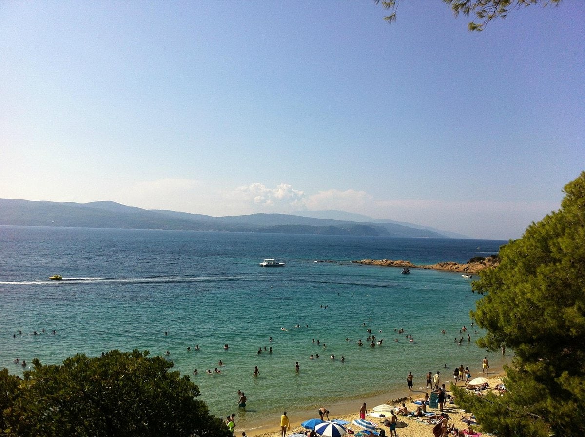 banana beach, greece skiathos