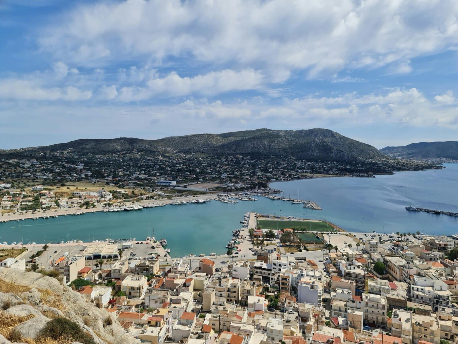 The cityscape of Salamina, Greece