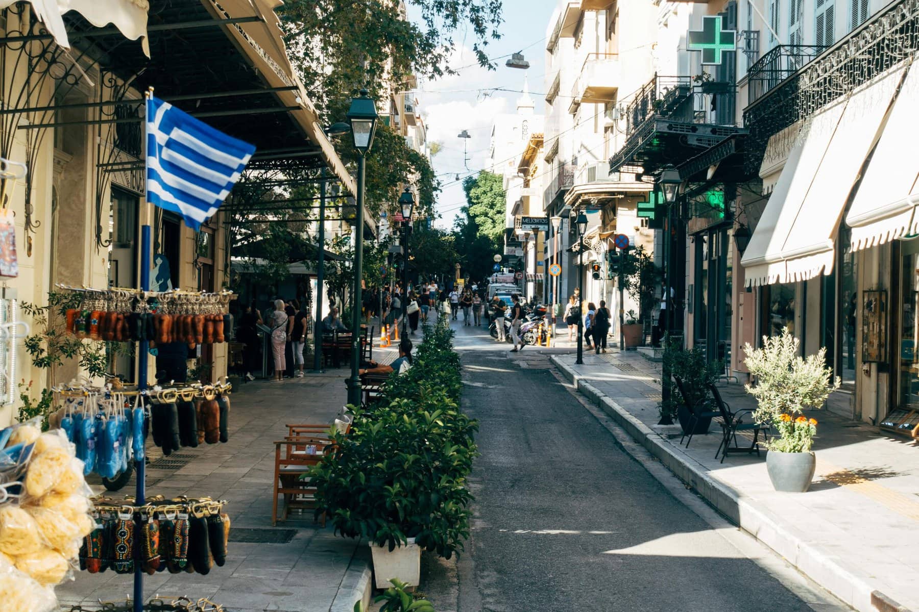 Local shops in Greece are great for souvenir shopping